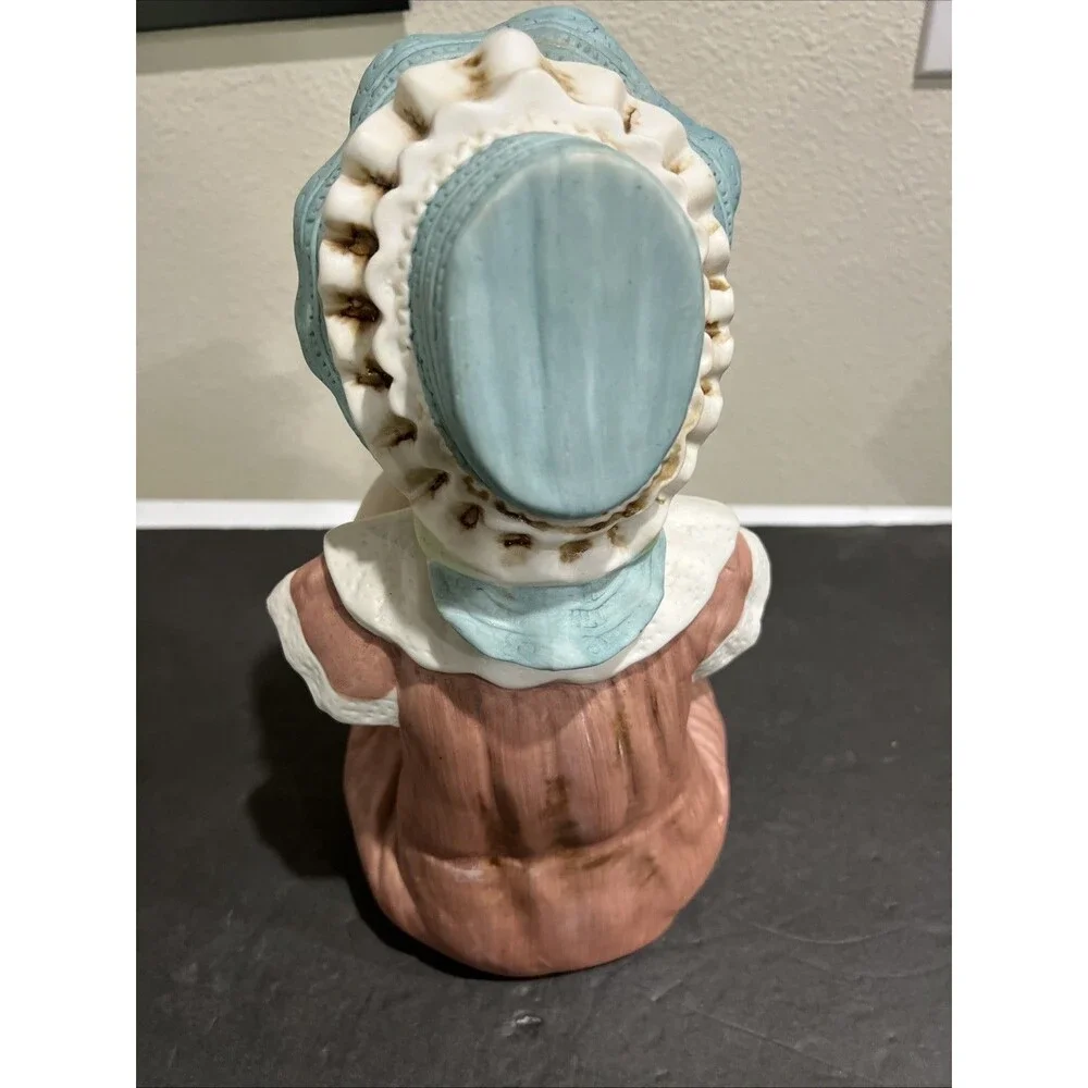 Vintage Piano Baby Girl Bisque Porcelain Figure RARE Large 13” Pointing Finger
